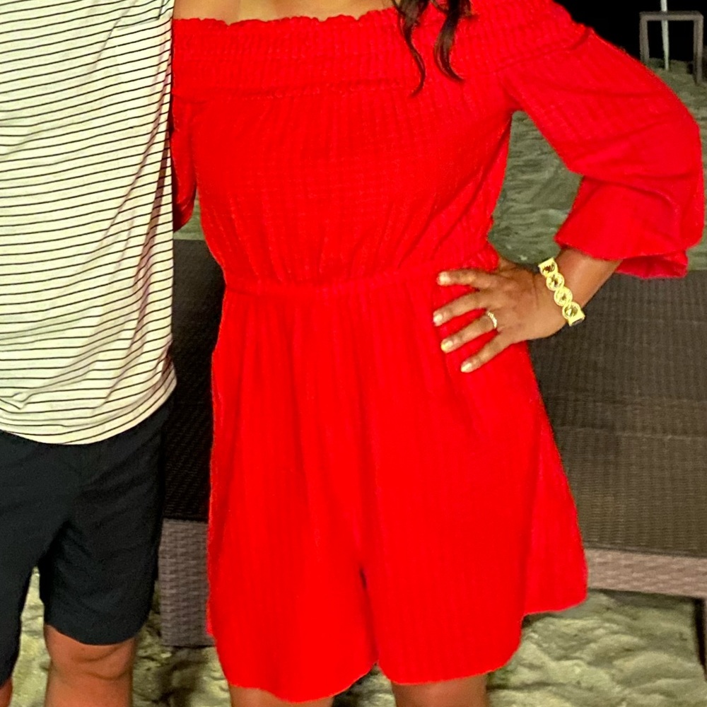 anthropologie - convertible romper with pockets
